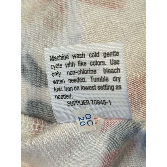 St. John’s Bay Size XL Midi Skirt White Blue and Red Tiered Floral - Picture 5 of 5